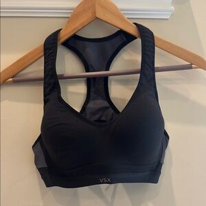 VSX Black Racerback Sports Bra Moisture-Wicking